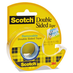 Scotch™ Double-Sided Removable Tape in Handheld Dispenser, 1" Core, 0.75" x 33.33 ft, Clear (MMM667)