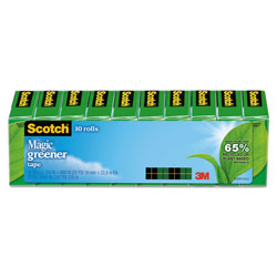Scotch™ Magic Greener Tape, 1" Core, 0.75" x 75 ft, Clear, 10/Pack (MMM81210P)