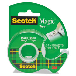 Scotch™ Magic Tape in Handheld Dispenser, 1" Core, 0.5" x 66.66 ft, Clear (MMM119)