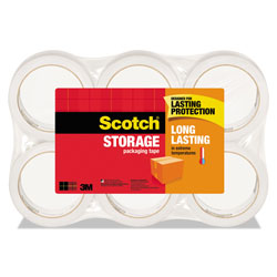 Scotch™ Storage Tape, 3 in Core, 1.88 in x 54.6 yds, Clear, 6/Pack