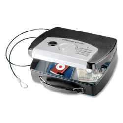 Sentry P008E Portable Electronic Security Safe, 0.08 cu ft, 10 x 7.9 x 2.9, Black/Silver