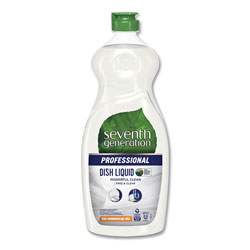 Seventh Generation Professional Dishwashing Liquid, Free and Clear, 25 oz Bottle, 12 Bottles per Case