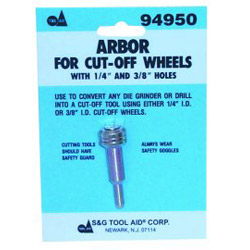 SG Tool Aid Cutoff Wheel Mandrel For 3" 1/4 & 3/8" Arbor