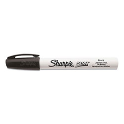 Sharpie® Permanent Paint Marker, Medium Bullet Tip, Black, Dozen