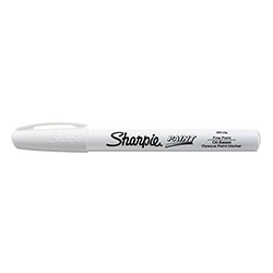 Sharpie® Permanent Paint Marker, Fine Bullet Tip, White, Dozen
