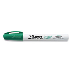Sharpie® Permanent Paint Marker, Medium Bullet Tip, Green, 12/Pack