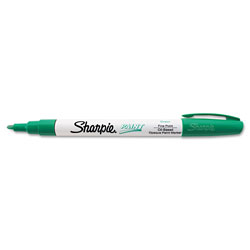Sharpie® Permanent Paint Marker, Fine Point, Green (SAN35537)