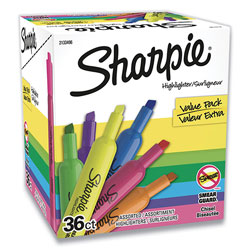 Sharpie® Tank Style Highlighters, Chisel Tip, Assorted Colors, 36/Pack