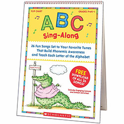 Scholastic Sing-A-Long Flip Chart, w/CD, ABC, GR PreK-1