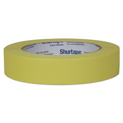 Shurtape Color Masking Tape, 3 in Core, 0.94 in x 60 yds, Yellow