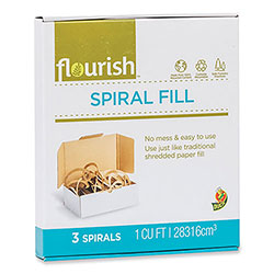 Shurtape Paper Spiral Cushion Fill, Brown Kraft, 1 cu ft, 3 Spirals/Pack, 6 Packs