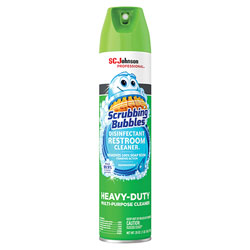 Scrubbing Bubbles Disinfectant Restroom Cleaner, Clean Fresh Scent, 25 oz Aerosol Can, 12/Carton