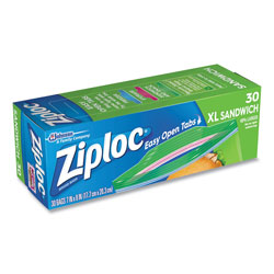 Ziploc® Sandwich Seal Top Bags, 8 in x 7 in, Clear, 30/Box