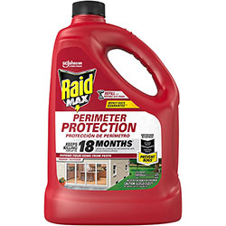Raid Perimeter Protection Refill Bug Killer - Spray - Kills Cockroaches, Mosquitoes, Ants, Ticks, Spider - Red - 4 / Carton