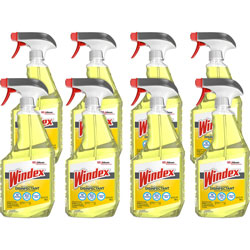 Windex Multisurface Disinfectant Spray, Spray, 32 fl oz (1 quart), 8/Carton, Yellow