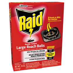Raid Roach Baits, 0.7 oz, Box, 6/Carton