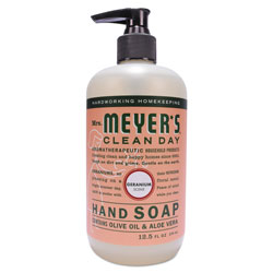 Mrs. Meyer's® Clean Day Liquid Hand Soap, Geranium, 12.5 oz, 6/Carton