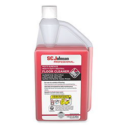 SC Johnson Professional® Heavy Duty Neutral Floor Cleaner, Fresh Scent, 32 oz Squeeze and Pour Bottle, 6/Carton