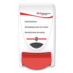 SC Johnson Hand Sanitizer Dispenser, 1 Liter Capacity, 4.92 x 4.6 x 9.25, White, 15/Carton