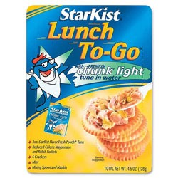 Starkist Lunch To-Go Kit, 3oz. Chunk Light Tuna, 4.5 oz Packs, 9/CT