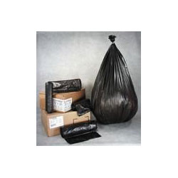 InteplastPitt Low Density Black Trash Bags, 30 Gallon, 0.45 Mil, 30 in X 36 in, 10 Packs of 25