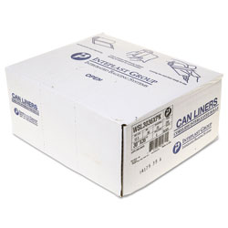 InteplastPitt Low-Density Commercial Can Liners, 30 gal, 0.9 mil, 30 in x 36 in, Black, 200/Carton