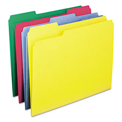 Smead WaterShed/CutLess File Folders, 1/3-Cut Tabs, Letter Size, Assorted, 100/Box
