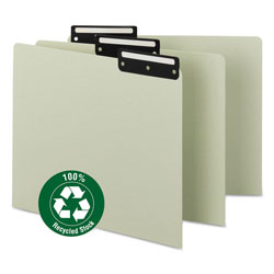 Smead Recycled Blank Top Tab File Guides, 1/3-Cut Top Tab, Blank, 8.5 x 11, Green, 50/Box