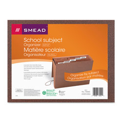 Smead Six-Pocket Subject File w/ Insertable Tabs, 5.25 in Expansion, 6 Sections, 1/5-Cut Tab, Letter Size, Redrope