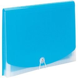 Smead Letter Expanding File, 8 1/2 in x 11 in, 7 Pocket(s), 6 Divider(s), Polypropylene, Multi-colored, Teal, Clear