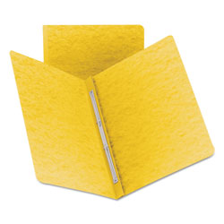 Smead Side Opening Press Guard Report Cover, Prong Fastener, Letter, Yellow