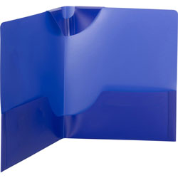 Smead Two-Pocket Folder, Poly Lockit, Letter, 25/BX, Dark Blue