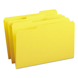 Smead Colored File Folders, 1/3-Cut Tabs, Legal Size, Yellow, 100/Box (SMD17943)