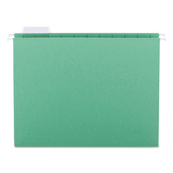 Smead Colored Hanging File Folders, Letter Size, 1/5-Cut Tab, Green, 25/Box (SMD64061)