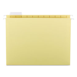 Smead Colored Hanging File Folders, Letter Size, 1/5-Cut Tab, Yellow, 25/Box (SMD64069)