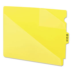 Smead End Tab Poly Out Guides, Two-Pocket Style, 1/3-Cut End Tab, Out, 8.5 x 11, Yellow, 50/Box (SMD61966)