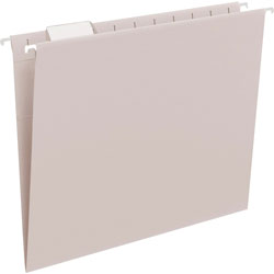 Smead Hanging Folders, Recycled, Letter Size, Gray, 1/5 Cut Clear Tabs, 25/Box (SMD64063)