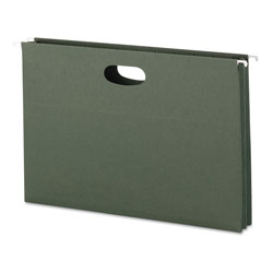 Smead Hanging Pockets with Full-Height Gusset, Legal Size, Standard Green, 25/Box (SMD64318)