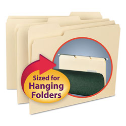 Smead Interior File Folders, 1/3-Cut Tabs, Letter Size, Manila, 100/Box (SMD10230)