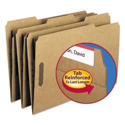 Smead Top Tab 2-Fastener Folders, 1/3-Cut Tabs, Legal Size, 11 pt. Kraft, 50/Box (SMD19837)