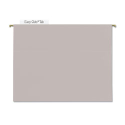 Smead TUFF Hanging Folders with Easy Slide Tab, Letter Size, 1/3-Cut Tab, Steel Gray, 18/Box