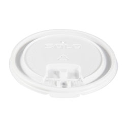 Solo Lift Back and Lock Tab Cup Lids, 10-24 oz Cups, White, 100/Sleeve, 20 Sleeves/CT (SCCLB3161)