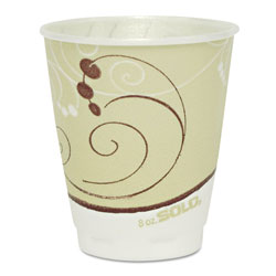 Solo Symphony Design Trophy Foam Hot/Cold Drink Cups, 8oz, Beige, 1000/Carton (SLOX8J8002)