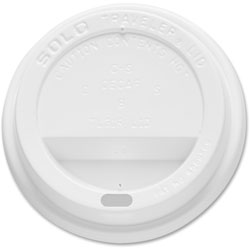 Solo Traveler Hot Cup Lid, 3.2 in x .7 in, 100/PK, White