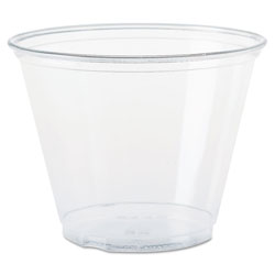 Solo Ultra Clear Cups, Squat, 9 oz, PET, 50/Bag, 1000/Carton