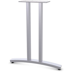 Special-T Structure Series T-Leg Table Base - Powder Coated T-shaped, Metallic Silver Base - 2 Legs - Assembly Required