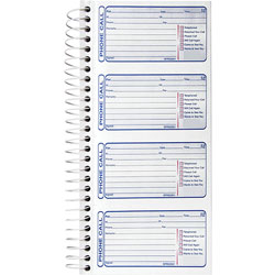 Sparco Telephone Message Book, 400 Sets, 5 1/4"x11"Sheet, White