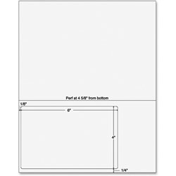 Sparco Label Forms, 1-Up Bottom Left w/ Perf, 6 in x 4 in, MI