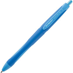 So-Mine Serve Berry Quick Dry Retract Gel Ink Pen - Medium Pen Point - 0.7 mm Pen Point Size - Retractable - Blue Gel-based Ink - Blue Barrel - 1 Each