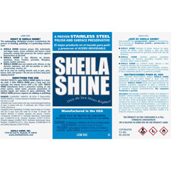 Sheila Shine Self-adhesive Container Labels - 1 19/64 in Height x 6 3/5 in Width x 9 3/5 in Length - Self-adhesive Adhesive - Rectangle - White, Blue - 100 / Pack